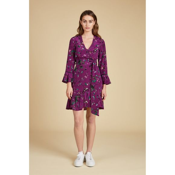 TANYA TAYLOR Nomi Vine Silk Wrap Dress NEW - Picture 2 of 13